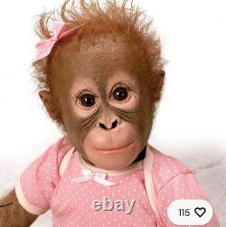 The Ashton-Drake Galleries Monkey Doll by Ina Volprich Annabelle's Hugs 22
