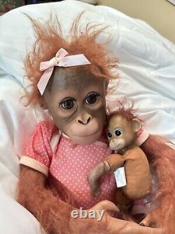 The Ashton-Drake Galleries Monkey Doll by Ina Volprich Annabelle's Hugs-Baby