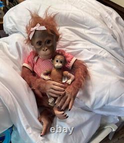 The Ashton-Drake Galleries Monkey Doll by Ina Volprich Annabelle's Hugs-Baby