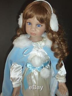 The Ashton Drake Galleries Victoria Poseable Child Doll in Winter 25 Tall Large