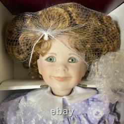 The Ashton Drake galleries doll- Purple Dress-MINT NEW IN BOX? -15