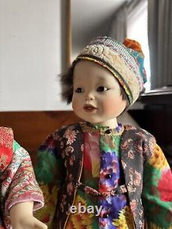 Two Yolanda Bello ORIGINAL Artist-Made Asian Dolls LIMITED Porcelain numbered