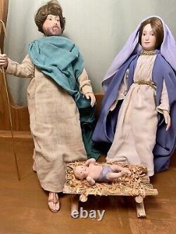 VTG Ashton Drake BRIGITTE DEVAL Porcelain Doll Nativity Jesus? Manger Christmas