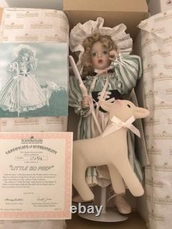 Vintage 5 Ashton-Drake Porcelain Doll Lot COAs Signed Little Bo Peep 1994 Hanson