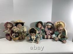 Vintage 6 porcelain dolls Ashton-Drake Patchwork of Love full Collection