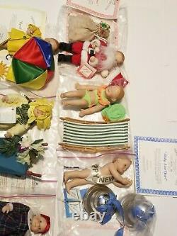 Vintage Ashton Drake 1995 Calendar Babies Complete Set of 12 Dolls w Extras Rare