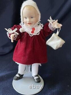 Vintage Ashton Drake Picture Perfect Miniature Porcelain Dolls, Wood Frame