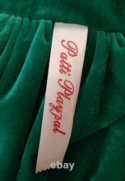 Vintage Reproduction Ashton Drake Green Velvet Dress For Ideal 35 Patti Playpal