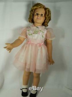 Vintage Shirley Temple Playpal Doll By Danbury Mint, 35 Tall, Original Dress, G