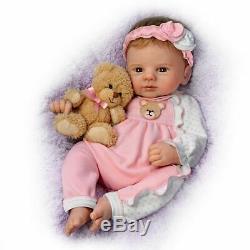 Violet Parker So Truly Real Baby Doll with Plush Teddy Bear by The Ashton-Drake