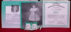 Vtg 1996 Dianna Effner's 16 Porcelain Doll Emily, COA, By Ashton-Drake Galleries