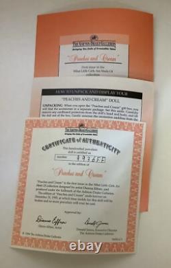 Vtg Ashton Drake First Issue Peaches And Cream Doll With COA Retired 1995