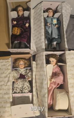 Vtg LITTLE WOMEN by Ashton Drake Porcelain Dolls Amy, Beth, Meg, Marmee withboxes