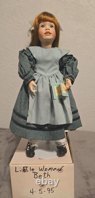 Vtg LITTLE WOMEN by Ashton Drake Porcelain Dolls Amy, Beth, Meg, Marmee withboxes