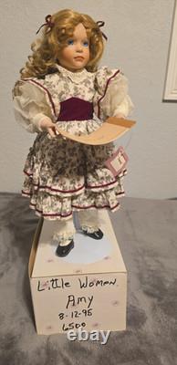 Vtg LITTLE WOMEN by Ashton Drake Porcelain Dolls Amy, Beth, Meg, Marmee withboxes