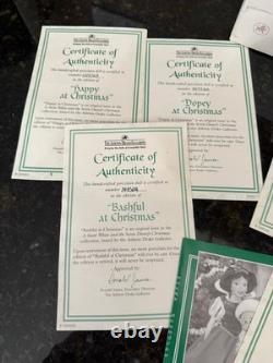 WALT DISNEY Snow White & The Seven Dwarfs ASHTON-DRAKE Christmas Doll Collection