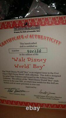 Walt Disney World NEW Boy Porcelain Doll Mickey Mouse #9403FA Ashton Drake