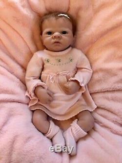 Weighted Baby Doll by Ashton Drake So Truly Real Lifelike Pink Bow Dress