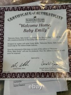 Welcome Home Baby Emily 20 Baby Doll by Linda Webb Ashton Drake Galleries